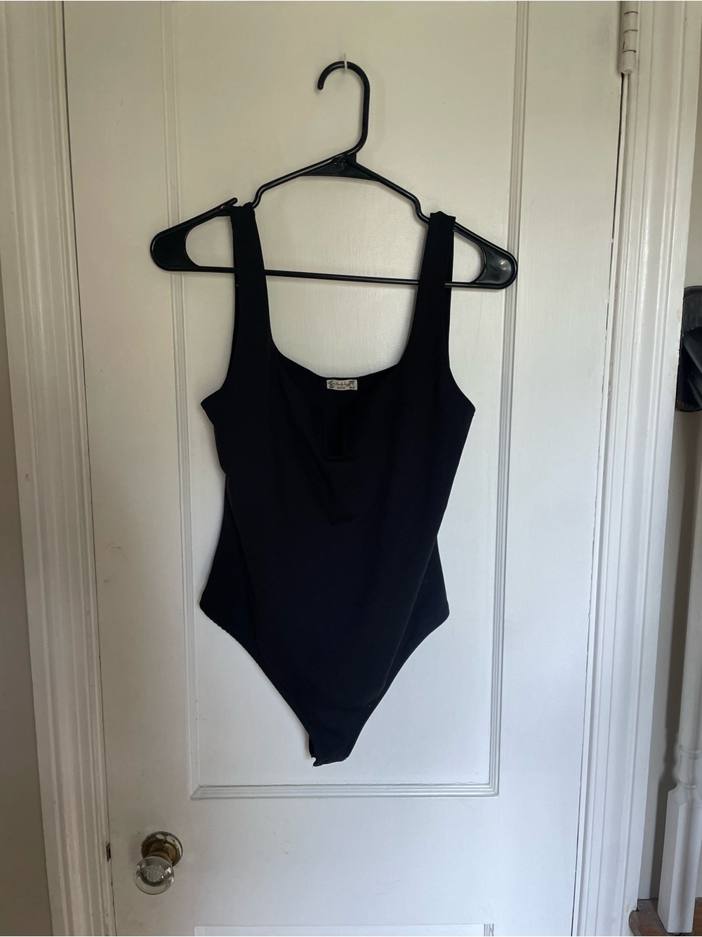 Intimately Free People Classic Black Scoop-Neck Bodysuit Sz Medium